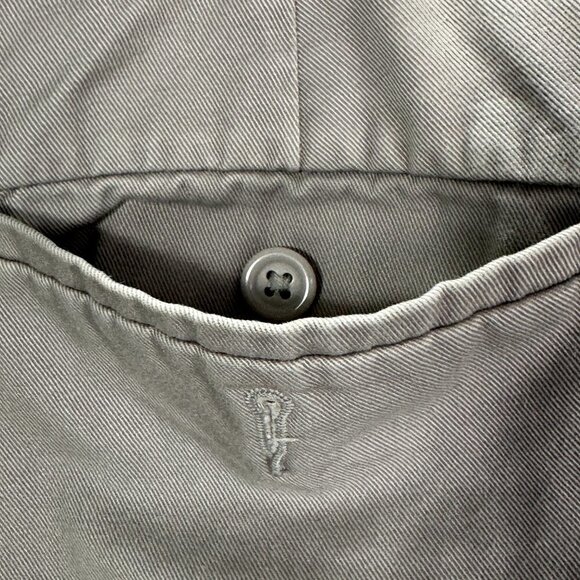 J Crew Pants Mens 34 The Driggs Gray Cotton Chino Flat Front Pockets - Picture 7 of 9